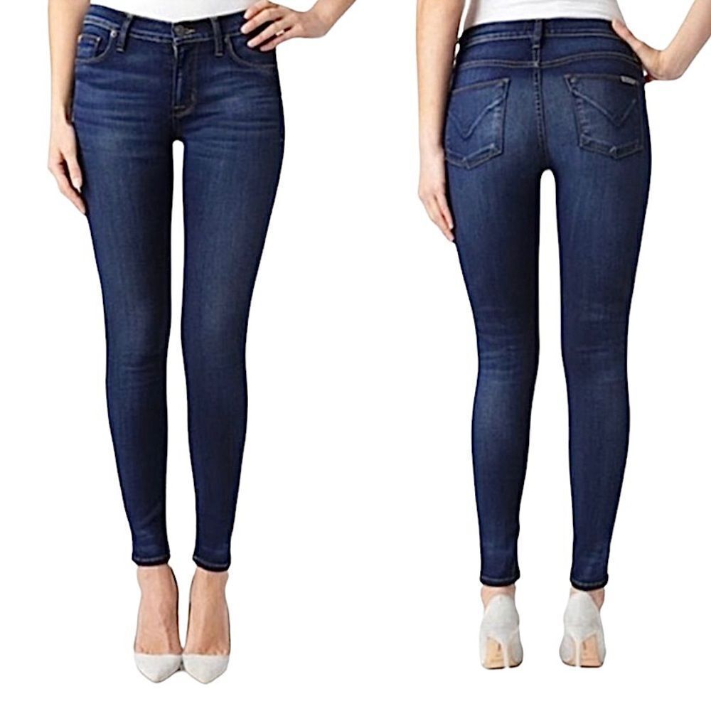 Hudson Dark Wash Mid Rise Skinny Jeans